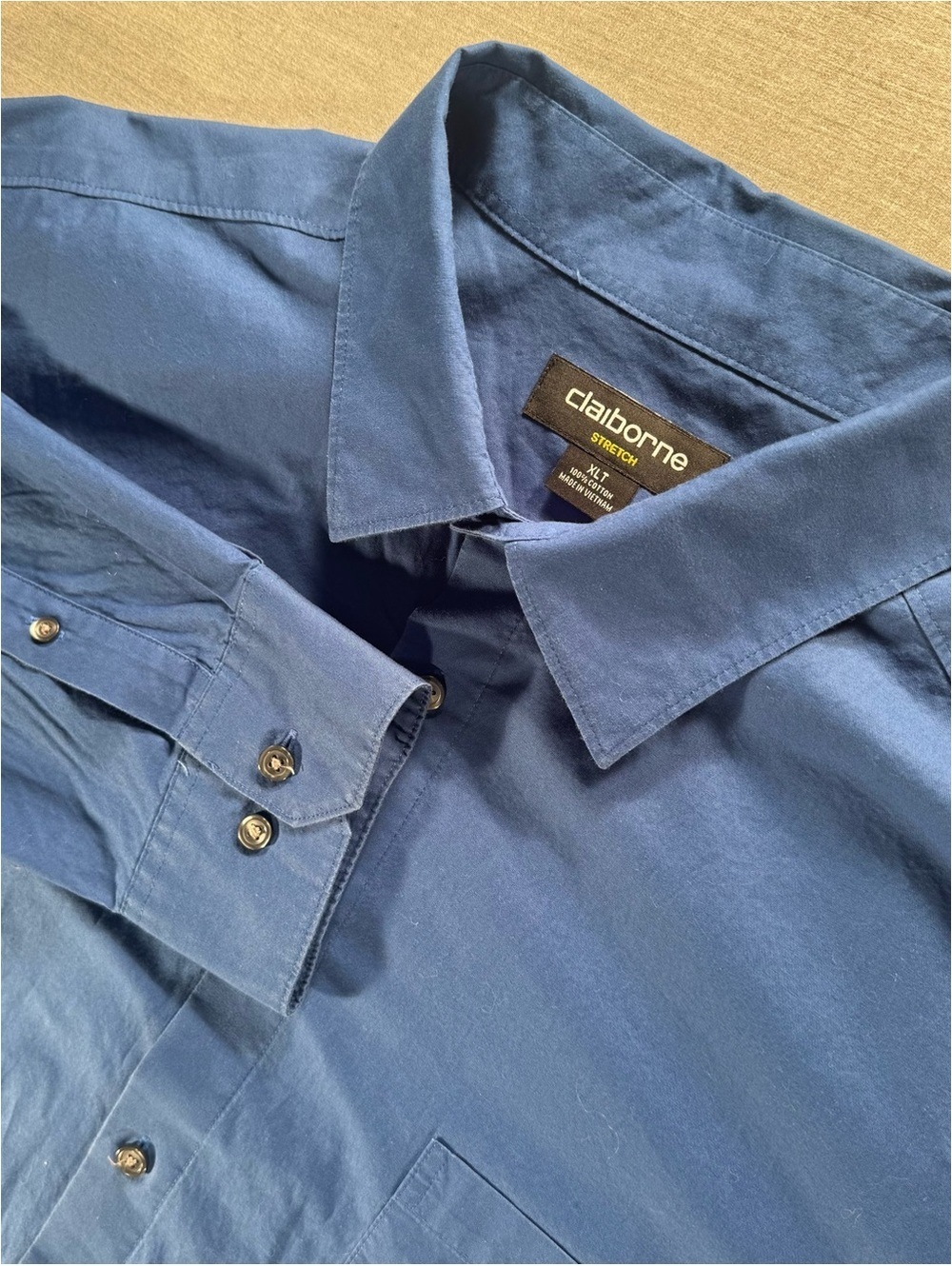 Men’s Claiborne Blue Dress Shirt XL Long Sleeve Button Down
